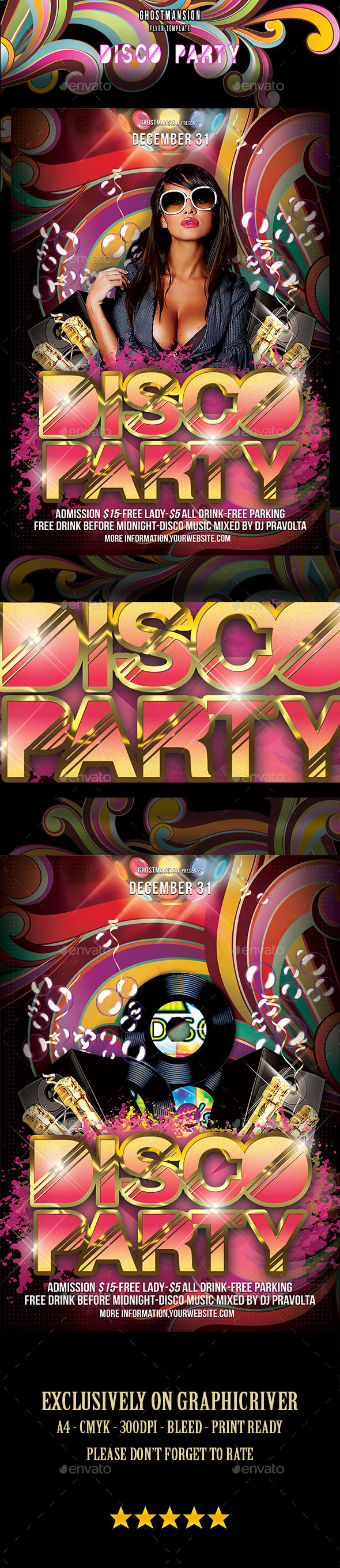 GraphicRiver Disco Music Poster Flyer Template 9370286 GraphicRiver Disco Music Poster Flyer Template 9370286