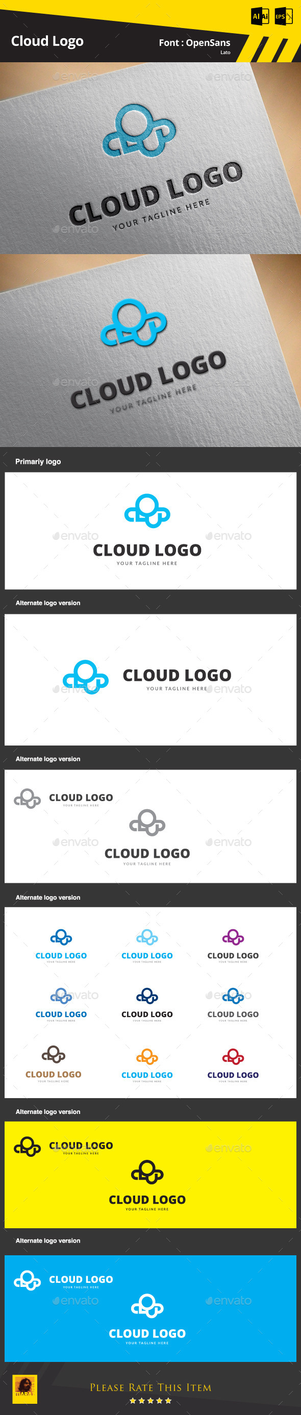 Cloud Logo Template (Symbols)