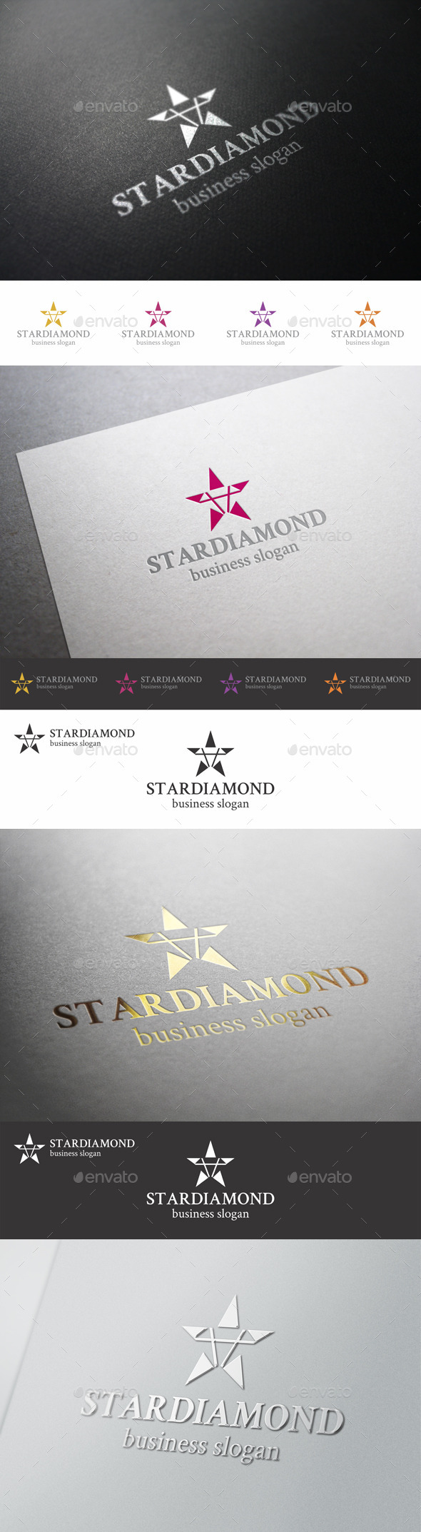 Star Diamond Logo Template (Symbols)