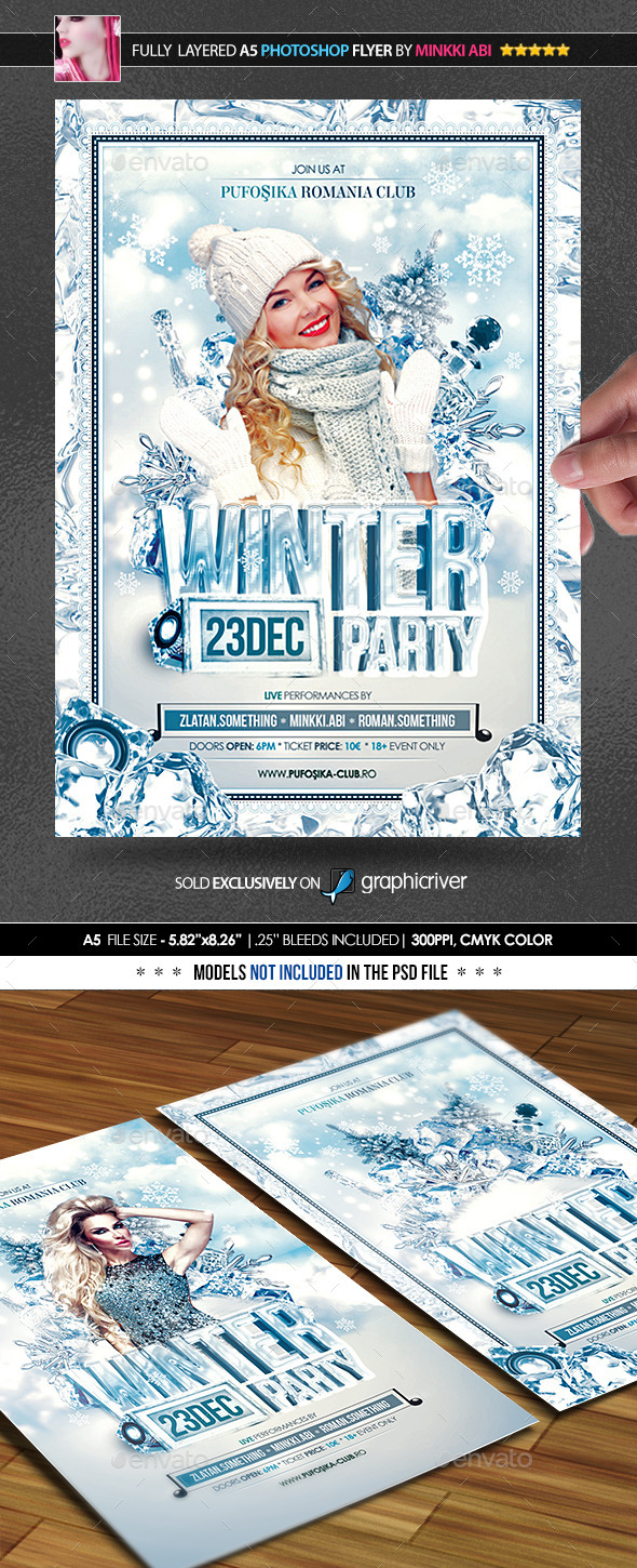 GraphicRiver Winter Party Poster Flyer 9435952 GraphicRiver Winter Party Poster Flyer 9435952