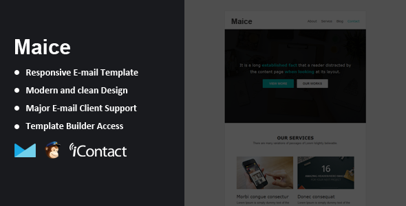 Maice - Responsive Email + Themebuilder Access