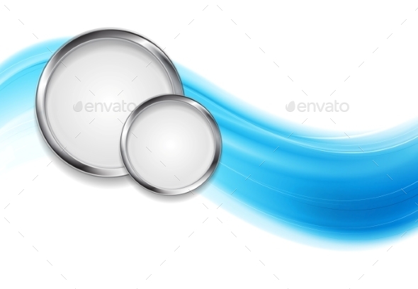 GraphicRiver Blue Waves and Metal Circles 9436601 GraphicRiver Blue Waves and Metal Circles 9436601