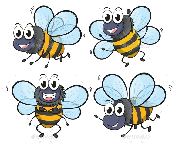 GraphicRiver Four Bees 9436813 GraphicRiver Four Bees 9436813