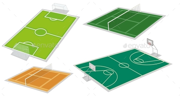 GraphicRiver Four Different Kinds of Courts 9437668 GraphicRiver Four Different Kinds of Courts 9437668