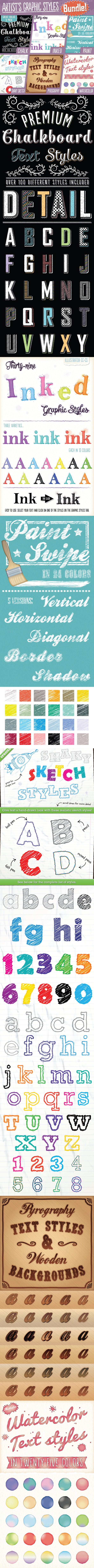 GraphicRiver Artist s Graphic Styles Bundle 9438192 GraphicRiver Artist s Graphic Styles Bundle 9438192
