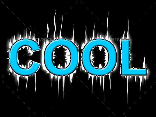 Cool Word Means Coldness Frost And Frosty