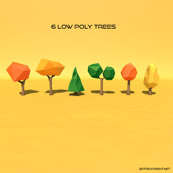 3DOcean 6 Low Poly Trees 9441562 3DOcean 6 Low Poly Trees 9441562