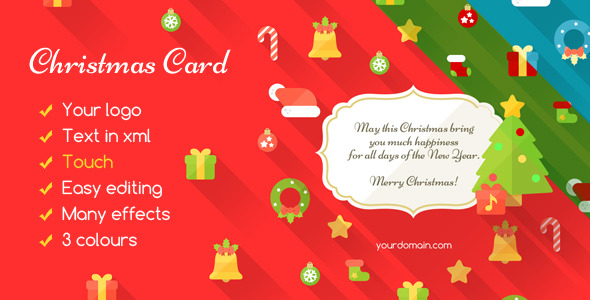 Christmas Card Flat Christmas Card Flat