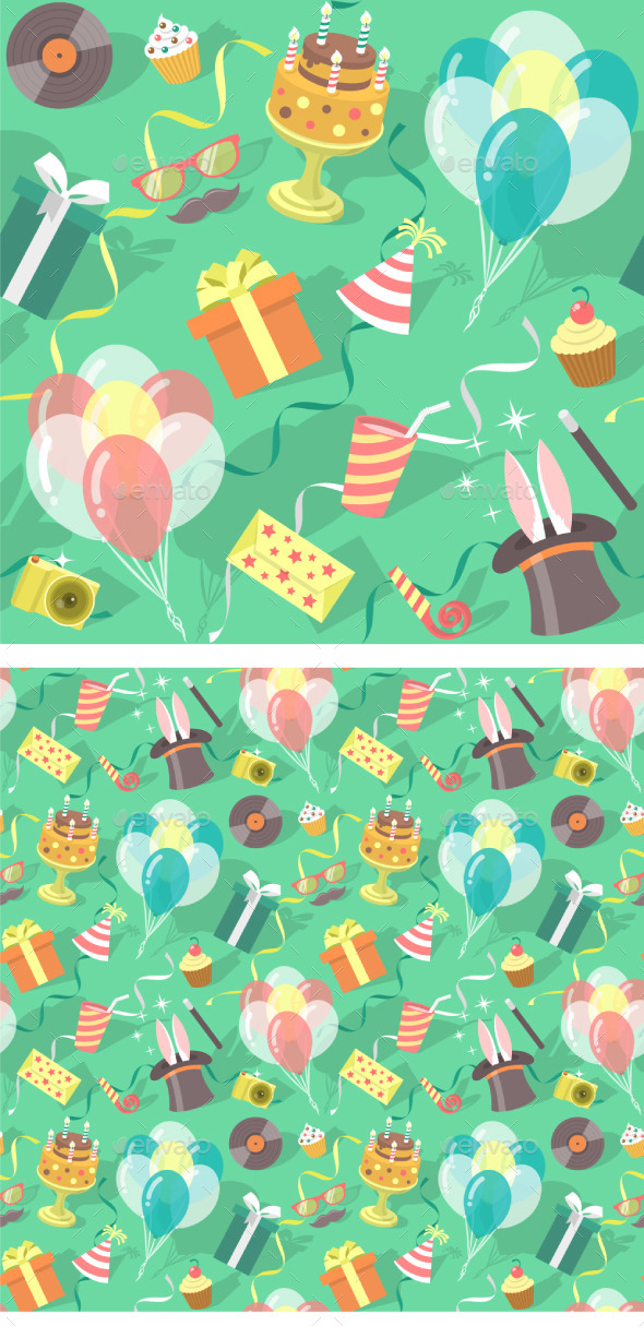 Birthday Party Celebration Seamless Pattern Birthday Party Celebration Seamless Pattern