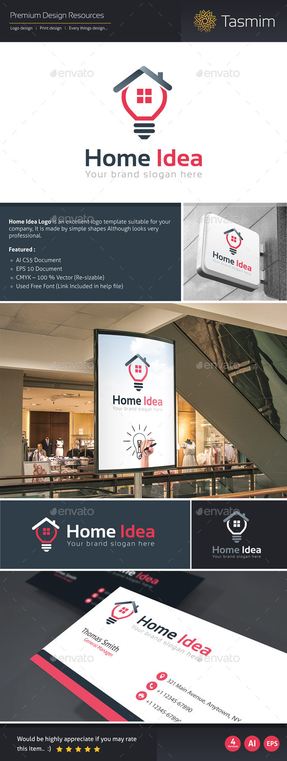 GraphicRiver Home Idea Logo Template 9441981 GraphicRiver Home Idea Logo Template 9441981