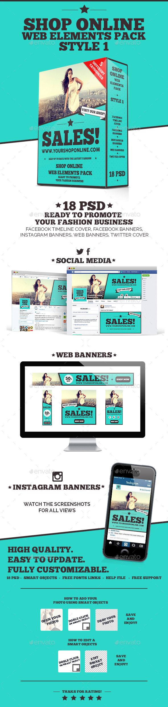 GraphicRiver Shop Online Web Elements Pack Style 1 9443199 GraphicRiver Shop Online Web Elements Pack Style 1 9443199