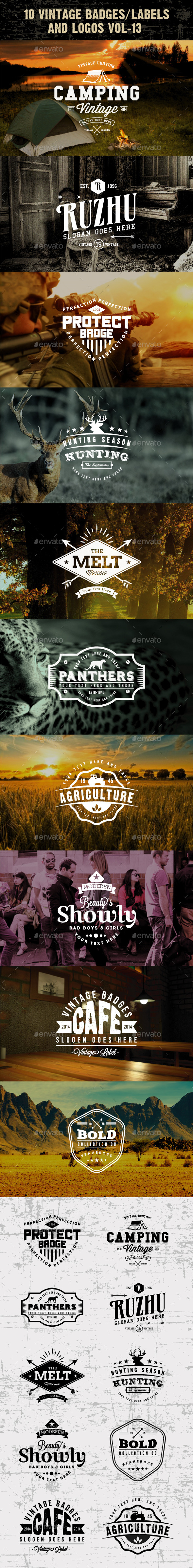 GraphicRiver 10 Vintage Badges labels and Logos Vol-13 9443339 GraphicRiver 10 Vintage Badges labels and Logos Vol-13 9443339