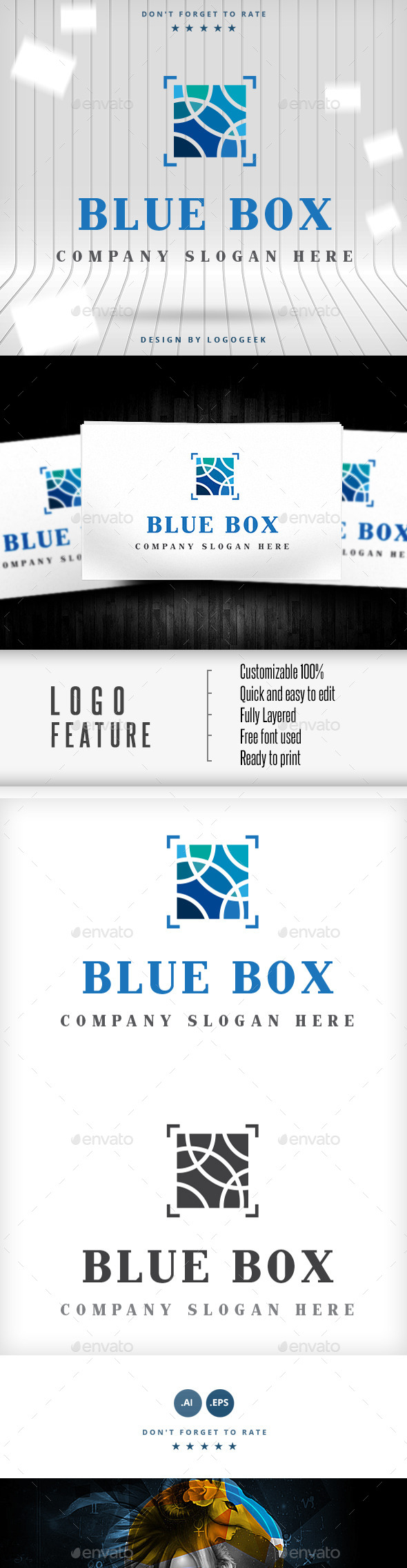 GraphicRiver Blue Box Logo 9443663 GraphicRiver Blue Box Logo 9443663