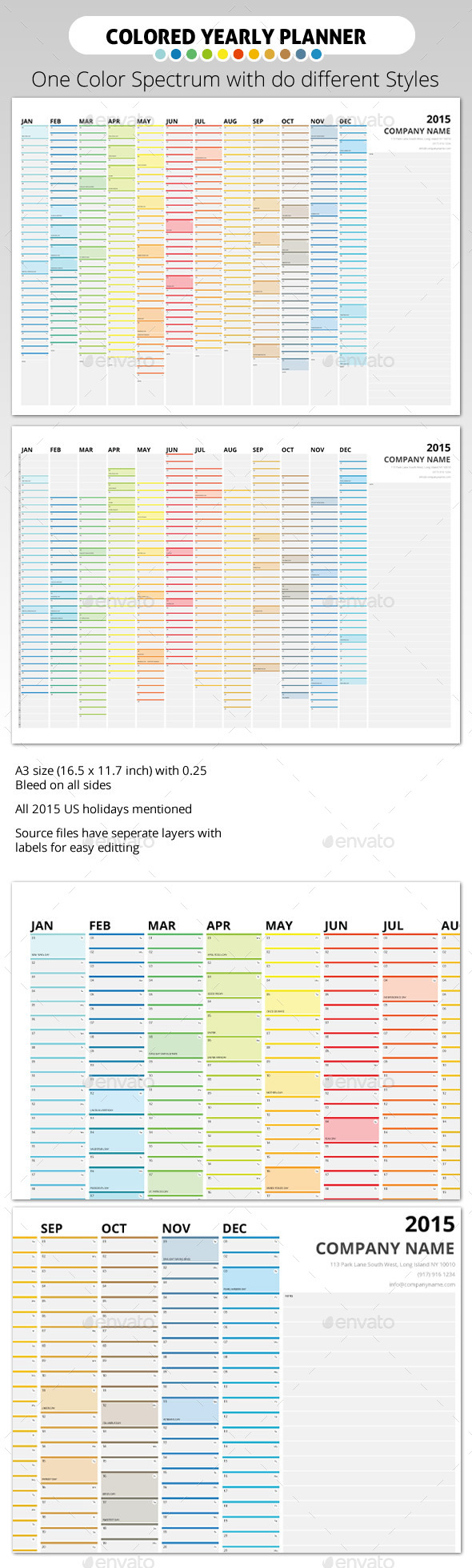 GraphicRiver 2015 Colored Wall Year Planner 9405004 GraphicRiver 2015 Colored Wall Year Planner 9405004