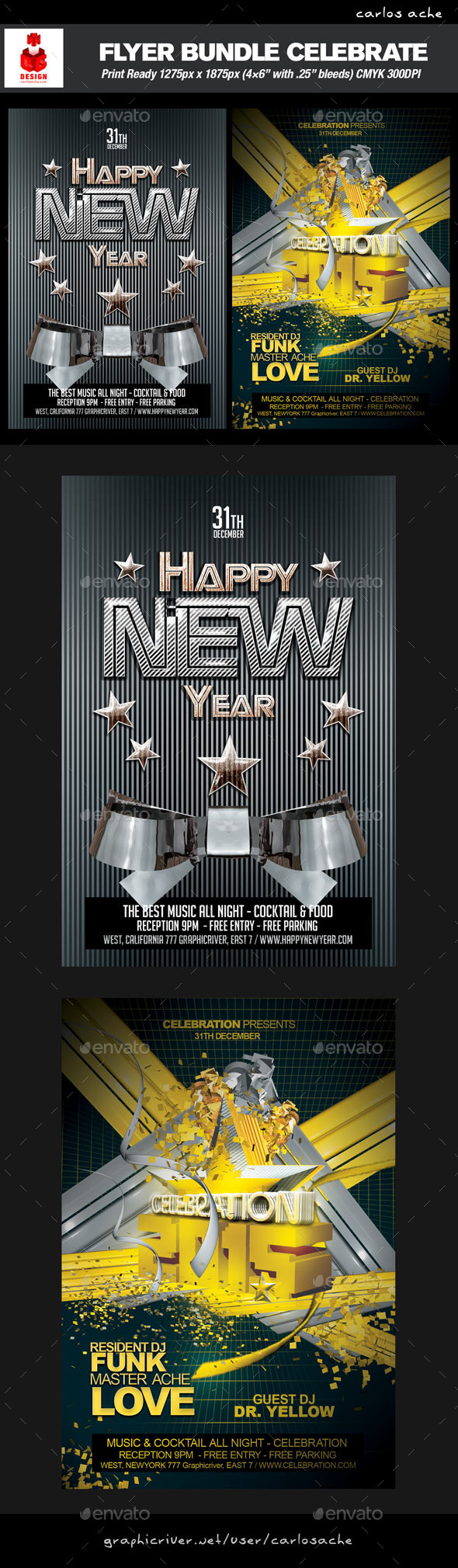 GraphicRiver Celebration Flyer Bundle 9444045 GraphicRiver Celebration Flyer Bundle 9444045