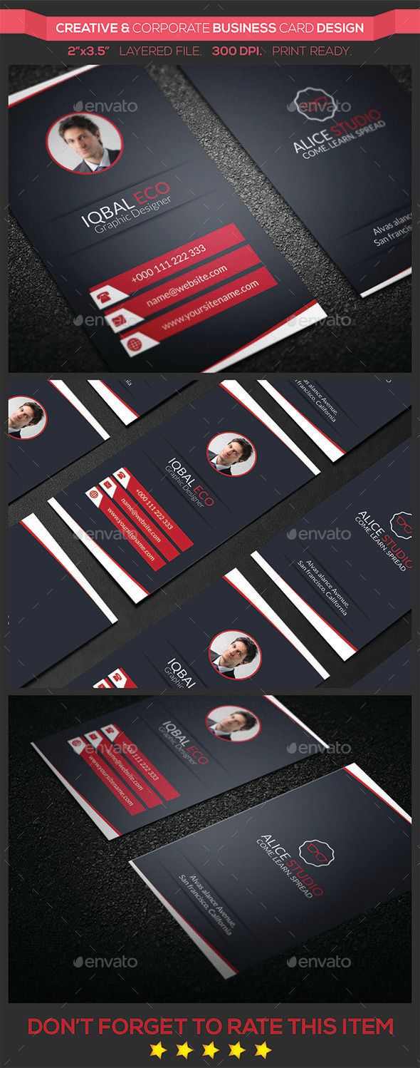 GraphicRiver Creative & Corporate Business Card Design 9380501 GraphicRiver Creative & Corporate Business Card Design 9380501