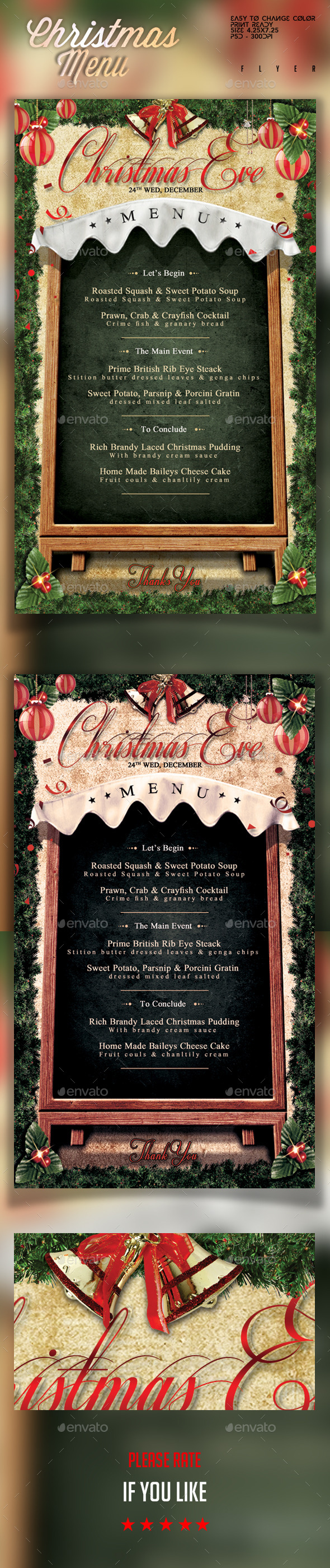 Christmas Menu Flyer Template