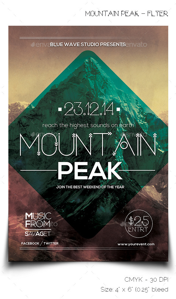GraphicRiver Mountain Peak Flyer 9407610 GraphicRiver Mountain Peak Flyer 9407610