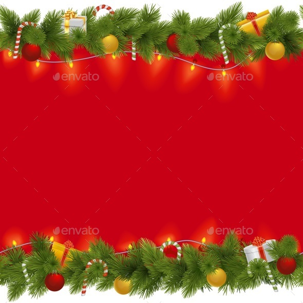 GraphicRiver Vector Christmas Background with Garland 9447292 GraphicRiver Vector Christmas Background with Garland 9447292