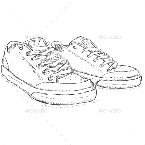 GraphicRiver Sketch Skaters Shoes 9447308 GraphicRiver Sketch Skaters Shoes 9447308