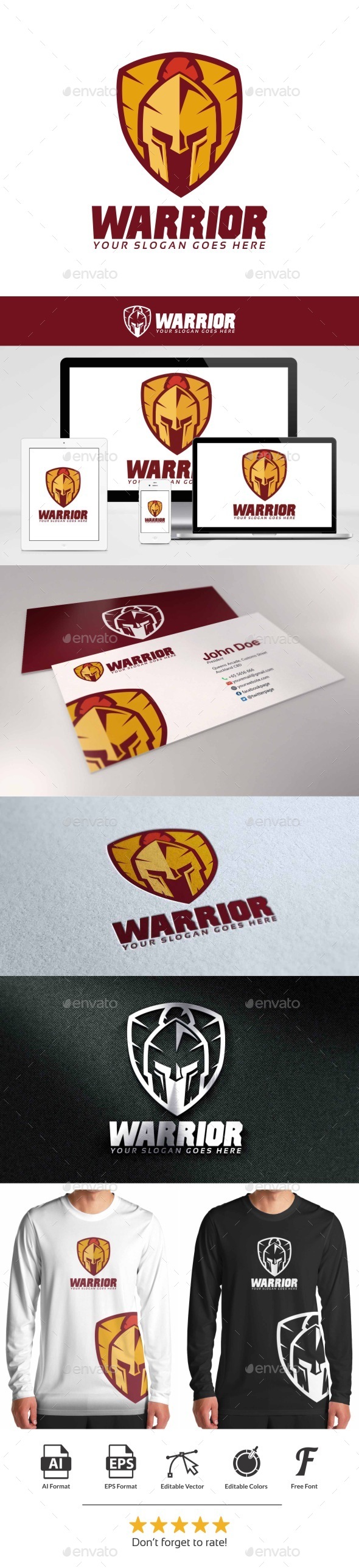 Warrior Shield Logo (Symbols)