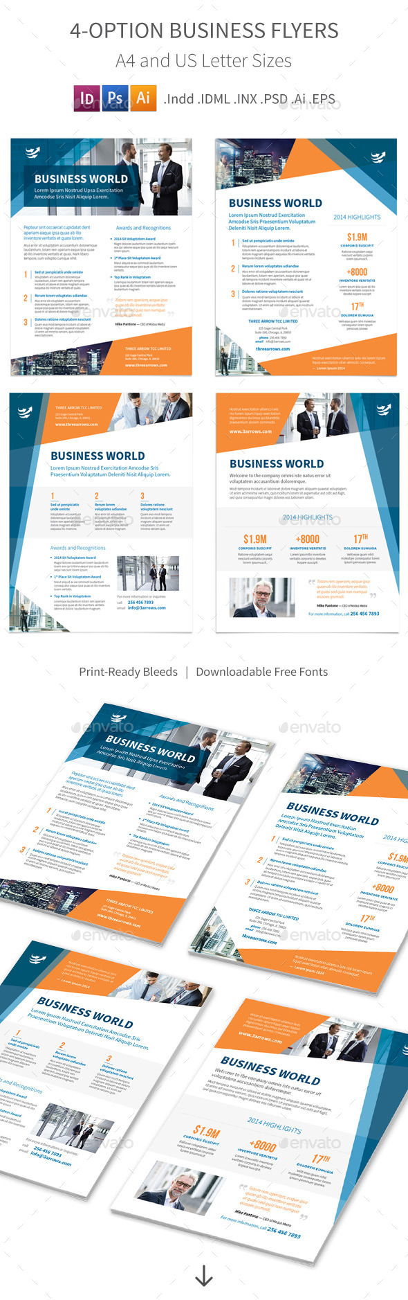GraphicRiver Business Flyers 4 Options 9450990 GraphicRiver Business Flyers 4 Options 9450990