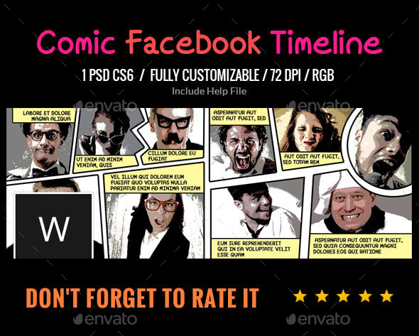 GraphicRiver Comic Book Facebook Cover 9451455 GraphicRiver Comic Book Facebook Cover 9451455