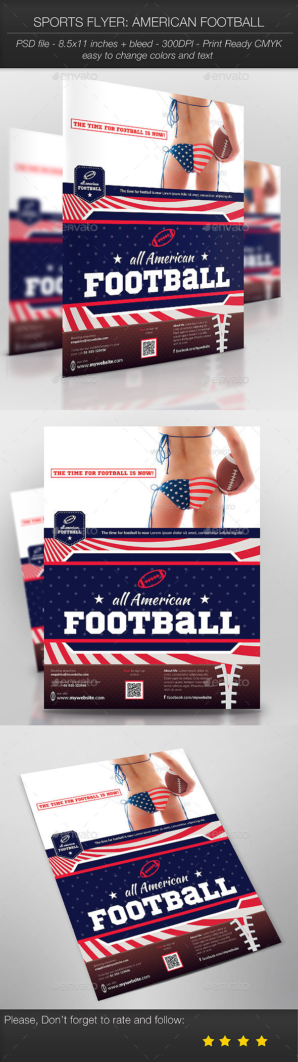 GraphicRiver Sports Flyer American Football 9451488 GraphicRiver Sports Flyer American Football 9451488
