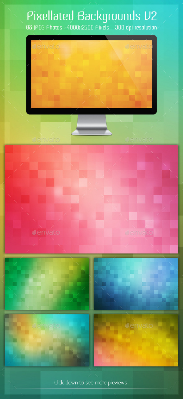 GraphicRiver Pixellated Backgrounds V2 9452094 GraphicRiver Pixellated Backgrounds V2 9452094