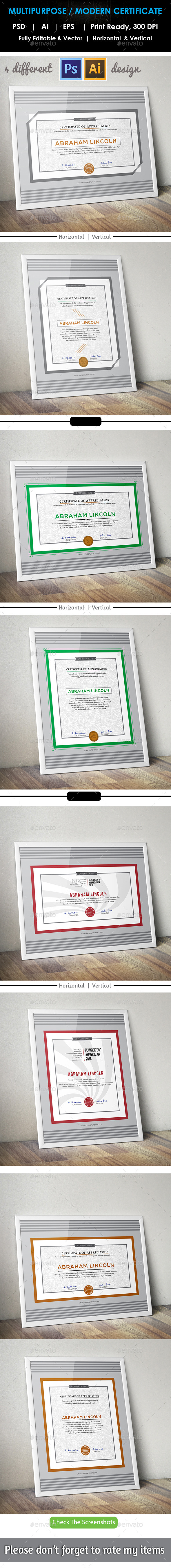Simple Multipurpose Certificate GD015 Simple Multipurpose Certificate GD015
