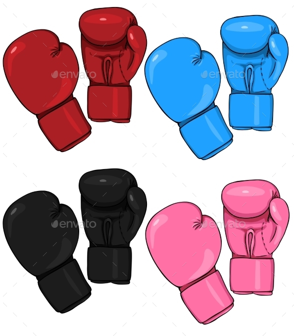 GraphicRiver Set of Cartoon Boxing Gloves 9454062 GraphicRiver Set of Cartoon Boxing Gloves 9454062