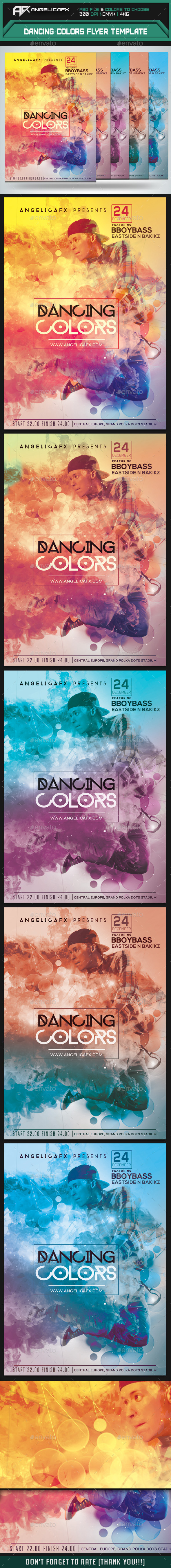 Dancing Colors Flyer Template (Events)