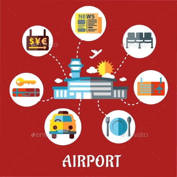 GraphicRiver Airport and Flight Service Flat Concept 9455526 GraphicRiver Airport and Flight Service Flat Concept 9455526