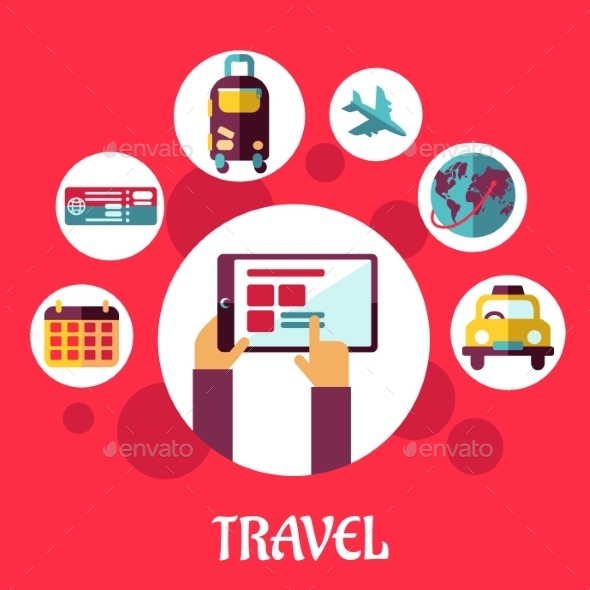 GraphicRiver Travel Flat Concept 9455534 GraphicRiver Travel Flat Concept 9455534