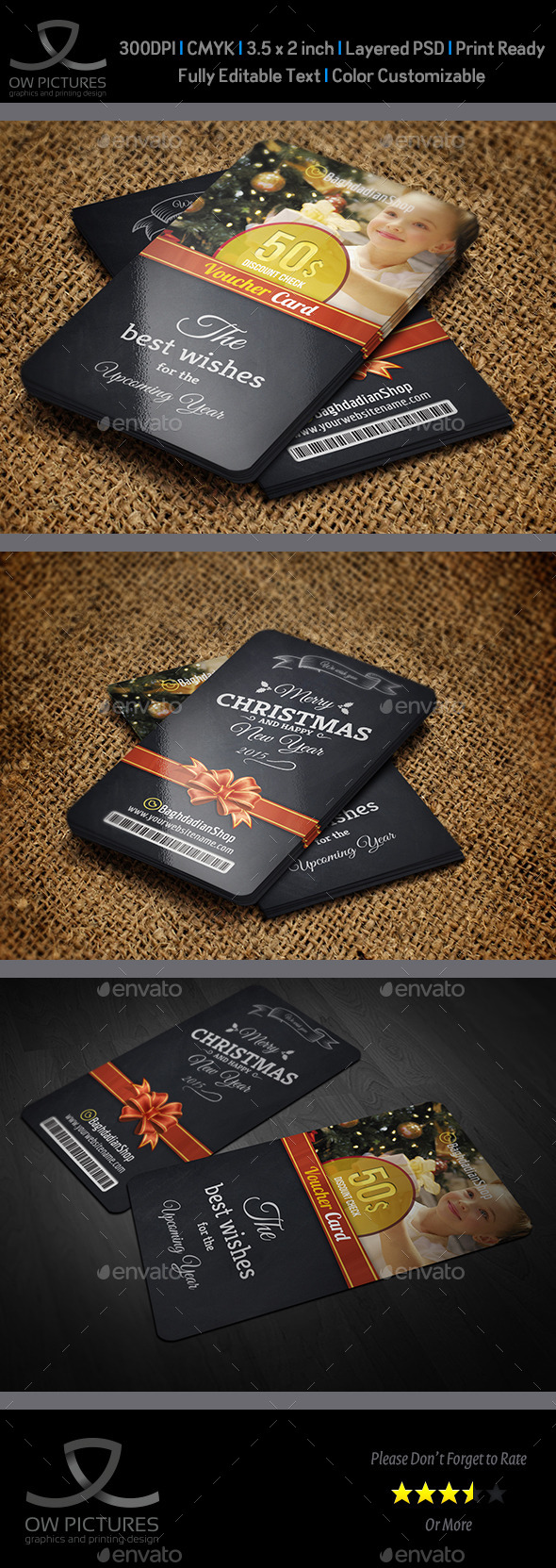 GraphicRiver Christmas and New Year Gift Voucher Card Vol 15 9455661 GraphicRiver Christmas and New Year Gift Voucher Card Vol 15 9455661