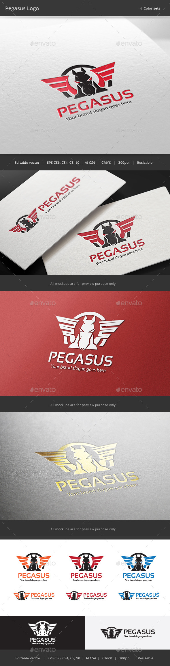 GraphicRiver Pegasus Brand Logo 9456017 GraphicRiver Pegasus Brand Logo 9456017