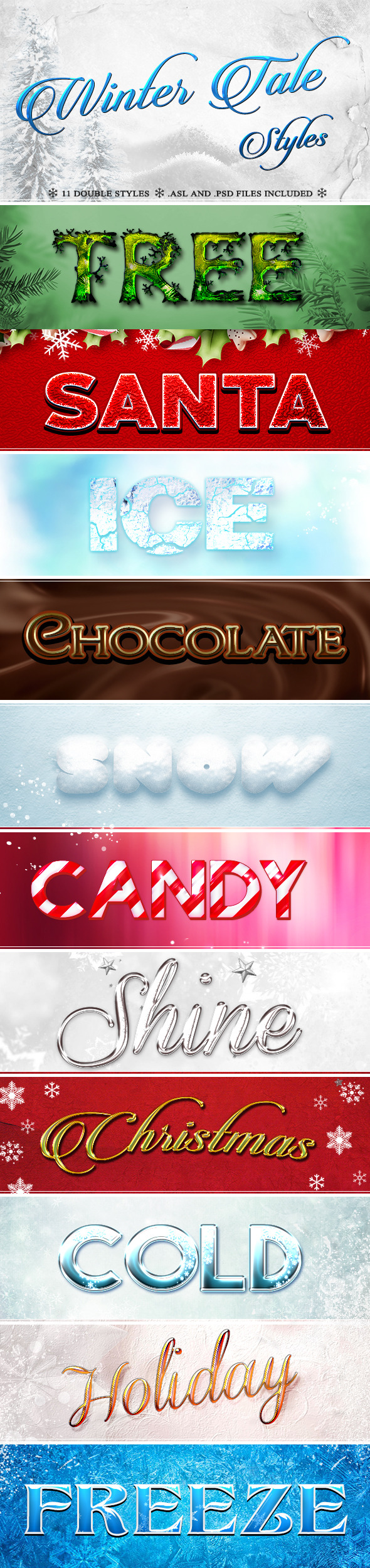 GraphicRiver Winter Tale Styles 9456308 GraphicRiver Winter Tale Styles 9456308
