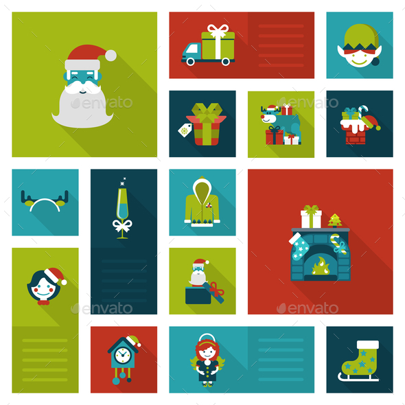 GraphicRiver Christmas New Year Icon Set 9456324 GraphicRiver Christmas New Year Icon Set 9456324