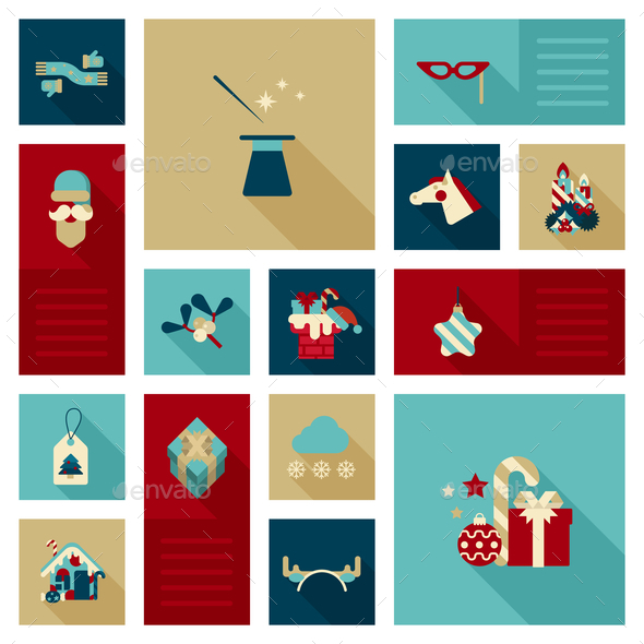 GraphicRiver Christmas New Year Icon Set 9456326 GraphicRiver Christmas New Year Icon Set 9456326
