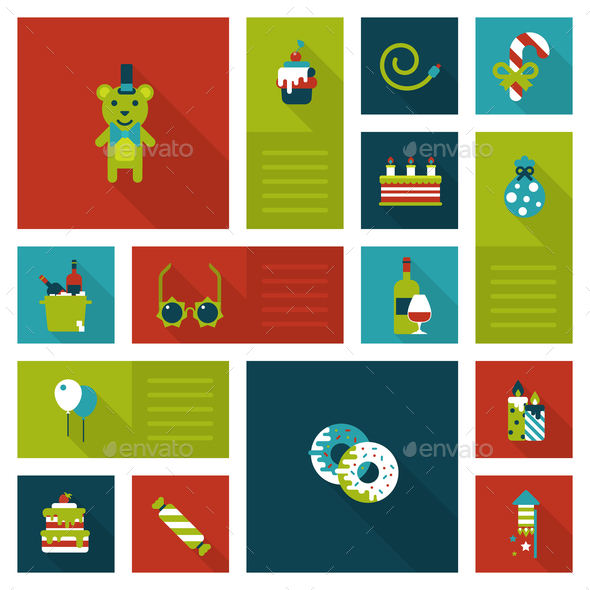 Christmas New Year Icon Set Christmas New Year Icon Set