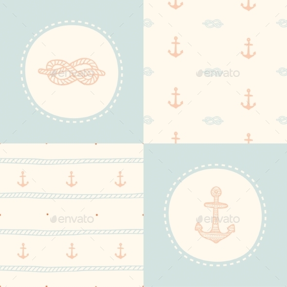 GraphicRiver Retro Anchor Pattern Set 9456962 GraphicRiver Retro Anchor Pattern Set 9456962