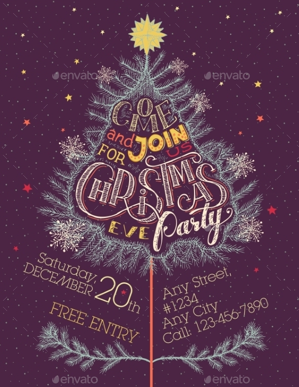 GraphicRiver Christmas Eve Party Hand-Lettering 9457169 GraphicRiver Christmas Eve Party Hand-Lettering 9457169