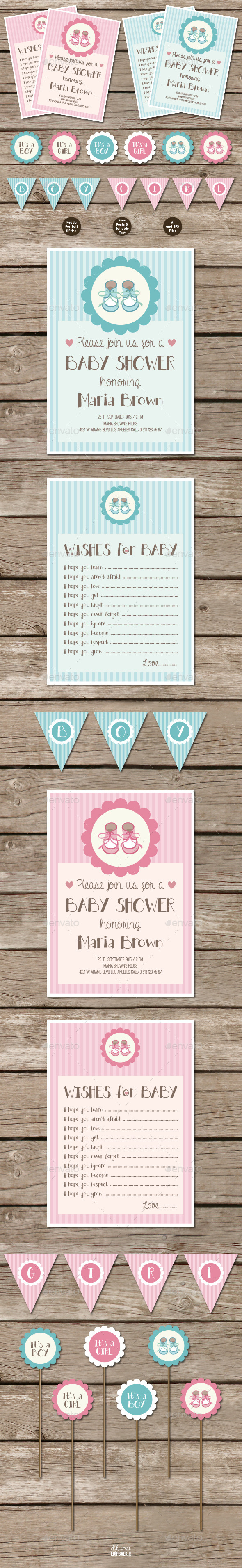 GraphicRiver Baby Shower Invitation Cards & Party Templates 9457190 GraphicRiver Baby Shower Invitation Cards & Party Templates 9457190