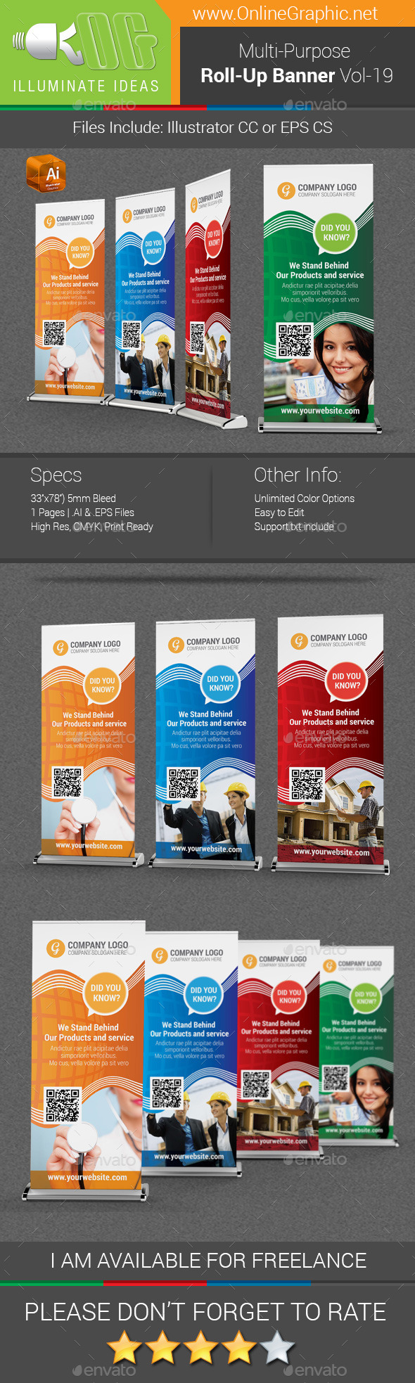Multipurpose Business Roll-Up Banner Vol-19 Multipurpose Business Roll-Up Banner Vol-19