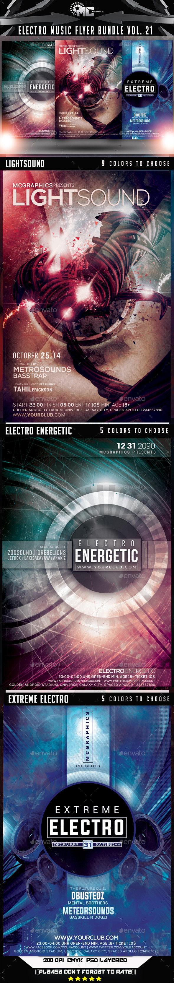 GraphicRiver Electro Music Flyer Bundle Vol 21 9458305 GraphicRiver Electro Music Flyer Bundle Vol 21 9458305