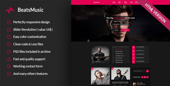 ThemeForest BeatsMusic Music Band Club Party 9358354 ThemeForest BeatsMusic Music Band Club Party 9358354