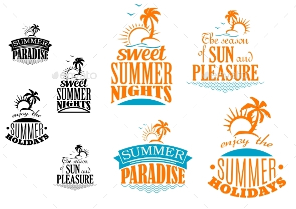 GraphicRiver Set of Summer Vacation Icons 9459609 GraphicRiver Set of Summer Vacation Icons 9459609