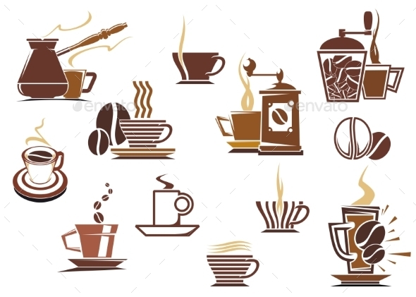 GraphicRiver Various Coffee Icons 9459633 GraphicRiver Various Coffee Icons 9459633