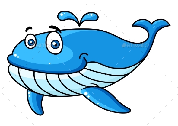 GraphicRiver Cartoon Whale with a Water Spout 9459649 GraphicRiver Cartoon Whale with a Water Spout 9459649