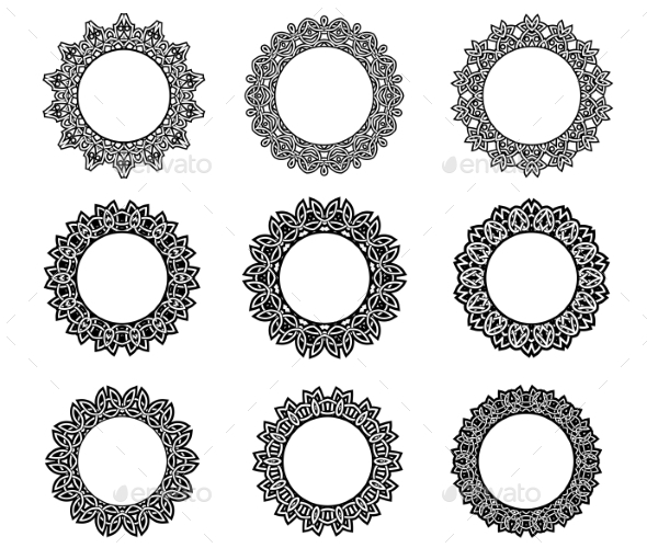 GraphicRiver Round Vintage Celtic Frames 9459847 GraphicRiver Round Vintage Celtic Frames 9459847